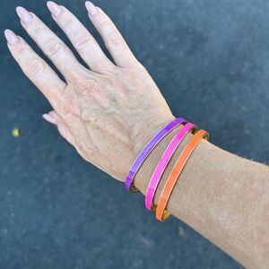 KATE SPADE enamel & gold tone bangles (3)